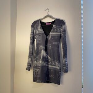 Edikted long sleeve mini dress